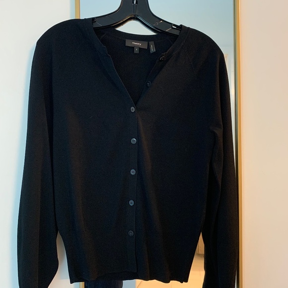 Theory black cardigan sweater, size small - Picture 1 of 4